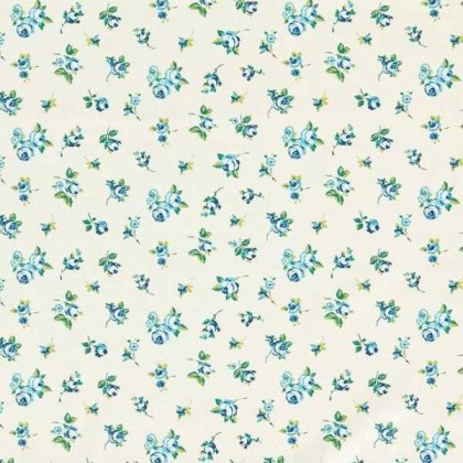 Rosebud Cobalt Matt PVC Fabric