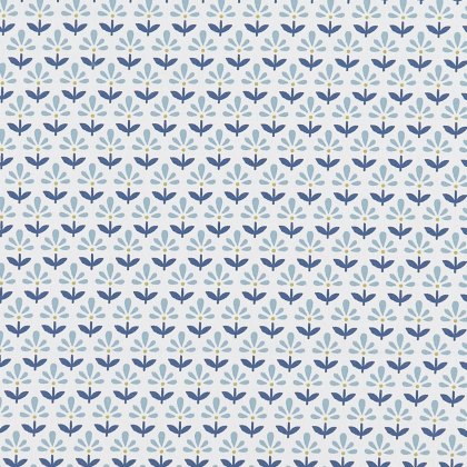 Fleur Denim PVC Fabric