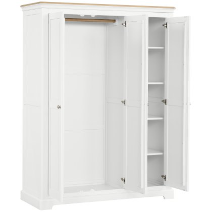 Broadway Triple Wardrobe in White