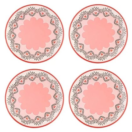 Cath Kidston Cherry Set of 4 Melamine Dinner Plates
