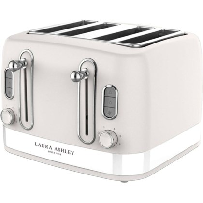 Laura Ashley Cotton White 4 Slice Toaster