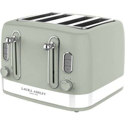 Laura Ashley Sage Leaf 4 Slice Toaster