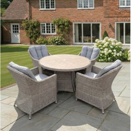 Ivy 4 Seater Round Dining Set