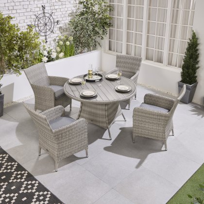 Norfolk & Co Brancaster 4 Seater Round Dining Set