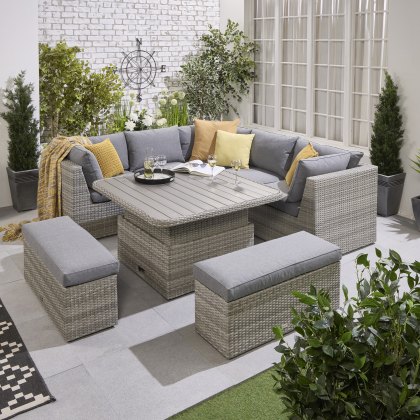 Norfolk & Co Brancaster Corner Sofa with Adjustable Table & Benches