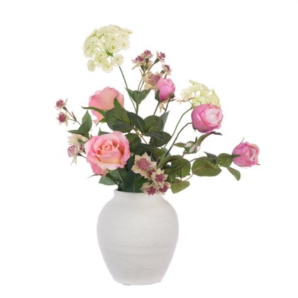 Floralsilk Roses with Astrantia in Vase