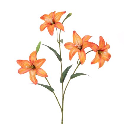 Floralsilk Tiger Lily Spray Orange