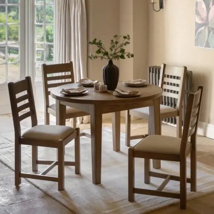 Gallery Direct Hardwick Round Extending Dining Table