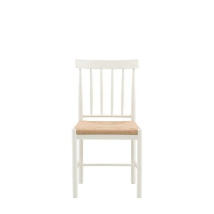 Gallery Direct Eton Woven Dining Chair Pair in White