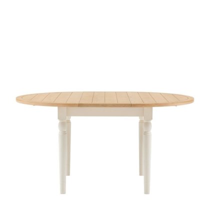 Gallery Direct Eton Round Extending Dining Table in White