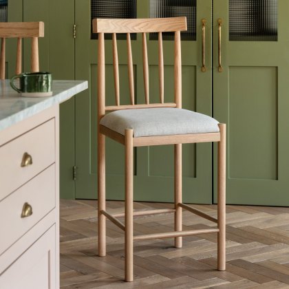 Gallery Direct Eton Upholstered Bar Stool Pair in Natural