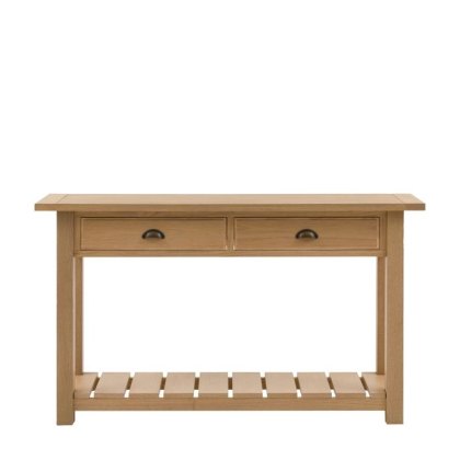 Gallery Direct Eton 2 Drawer Console Table in Natural