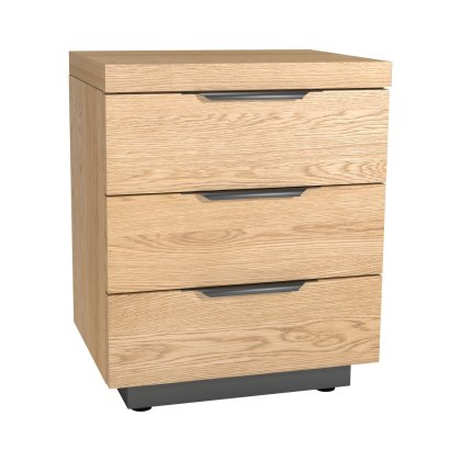Fusion Oak 2 Drawer Bedside Table