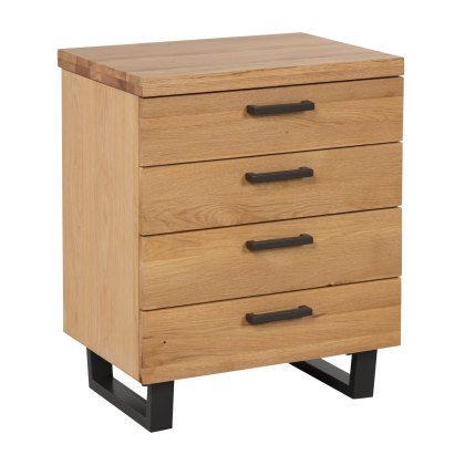 Fusion Oak 4 Drawer Chest