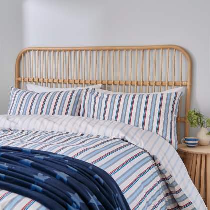 Helena Springfield Elwood Stripe Blue Duvet Cover Set Helena Springfield Elwood Stripe Blue Duvet Cover Set