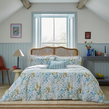 Helena Springfield Foxglove Print Aqua Duvet Cover Set