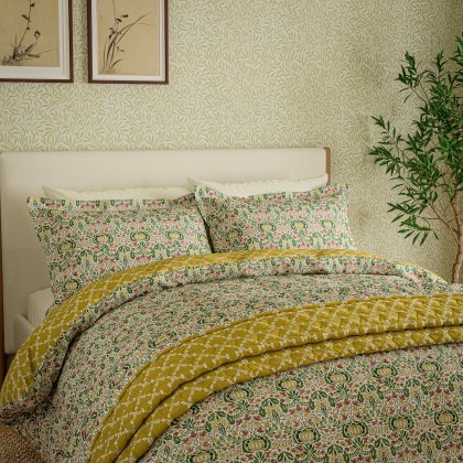 Morris & Co Little Chintz Duvet Cover Set Green Morris & Co Little Chintz Duvet Cover Set Green