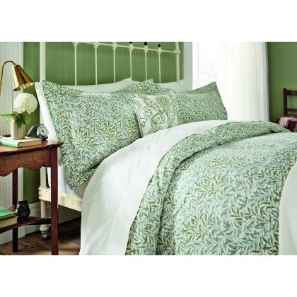 Morris & Co Willow Bough Duvet Cover Set Sage Morris & Co Willow Bough Duvet Cover Set Sage