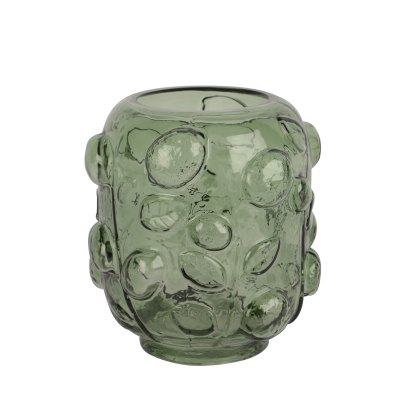 Kaemingk Green Textured Glass Vase Kaemingk Green Textured Glass Vase