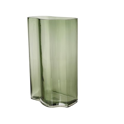 Kaemingk Ripple Shape Green Vase