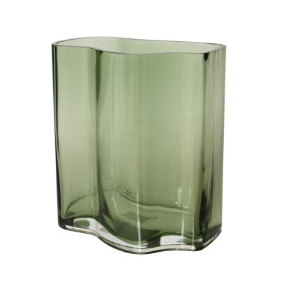 Kaemingk Ripple Shape Green Vase