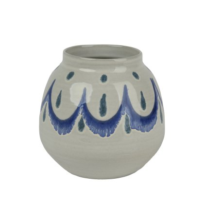 Kaemingk Blue and White Terracotta Vase