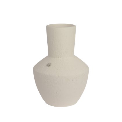 Kaemingk White Sculptured Sand Vase