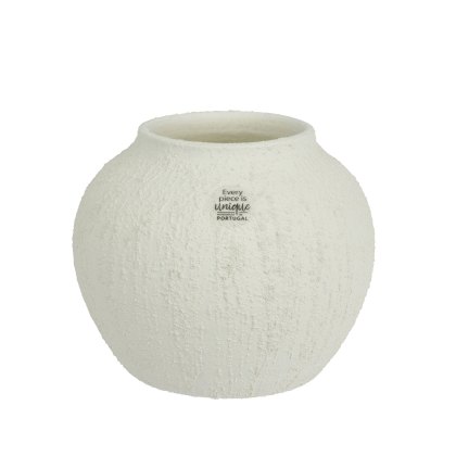 Kaemingk White Sand Rounded Vase