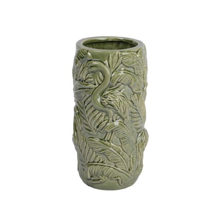 Kaemingk Glaze Leaf Porcelain Vase