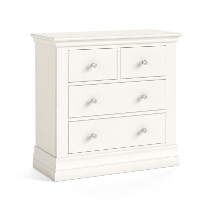 Burgundy Off White 2 Over 2 Drawer Chest