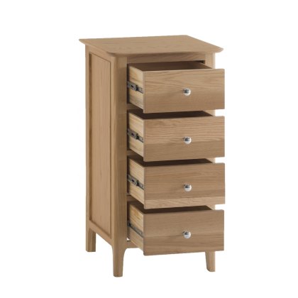 Coastal 4 Drawer Narrow Chest