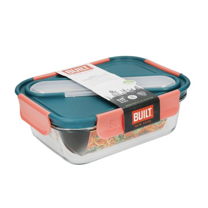 Built Lunch Box with Utensils Tropic