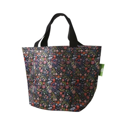 Eco Chic Ditsy Black Insulated Foldable Lunch Bag