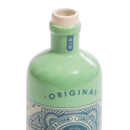 McGowan Rutherford Cambridge Blue Ceramic Gin Bottle Stem Vase