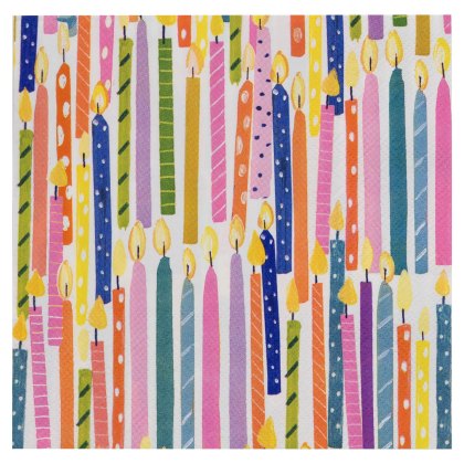 Glick Candle Bright Paper Napkins 20pk Glick Candle Bright Paper Napkins 20pk