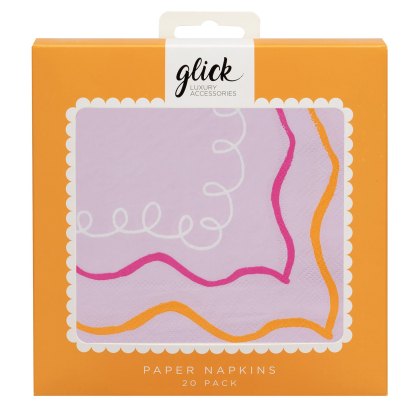 Glick Neon Doodle Paper Napkins 20pk Glick Neon Doodle Paper Napkins 20pk