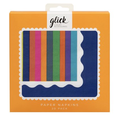 Glick Vibe Stripe Paper Napkins 20pk Glick Vibe Stripe Paper Napkins 20pk