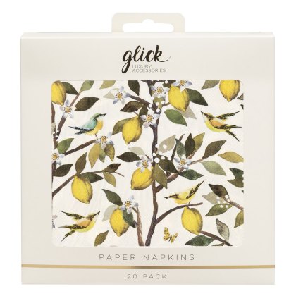 Glick Lemon Orchard Paper Napkins 20pk Glick Lemon Orchard Paper Napkins 20pk