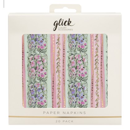 Glick Summer Linear Paper Napkins 20pk Glick Summer Linear Paper Napkins 20pk