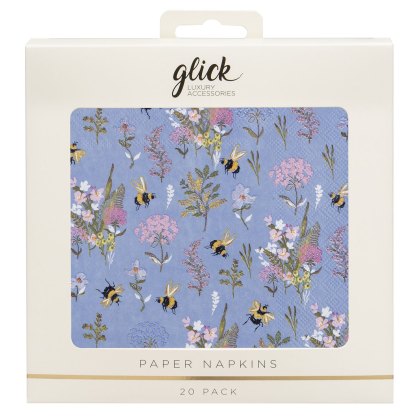 Glick Bee Meadow Paper Napkins 20pk Glick Bee Meadow Paper Napkins 20pk