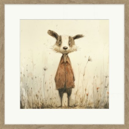 Artko Stick Leg Badger Framed Print