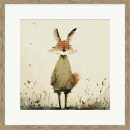 Artko Stick Leg Fox Framed Print