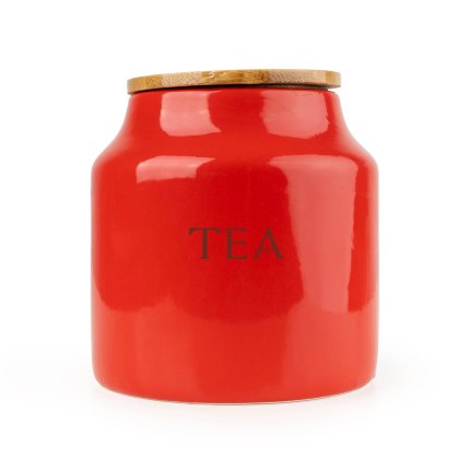 Candlelight Tomato Tea Storage Jar with Bamboo Lid Candlelight Tomato Tea Storage Jar with Bamboo Lid