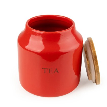 Candlelight Tomato Tea Storage Jar with Bamboo Lid Candlelight Tomato Tea Storage Jar with Bamboo Lid
