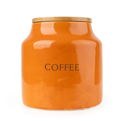 Candlelight Tomato Coffee Storage Jar with Bamboo Lid Candlelight Tomato Coffee Storage Jar with Bamboo Lid