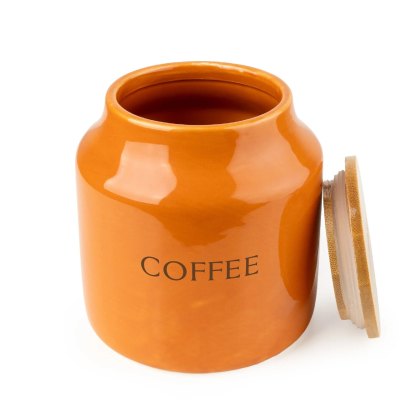 Candlelight Tomato Coffee Storage Jar with Bamboo Lid Candlelight Tomato Coffee Storage Jar with Bamboo Lid