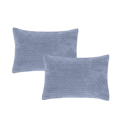 Bianca Attica Velvet Blue Pillowsham Pair