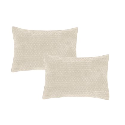 Bianca Attica Velvet Natural Pillowsham Pair