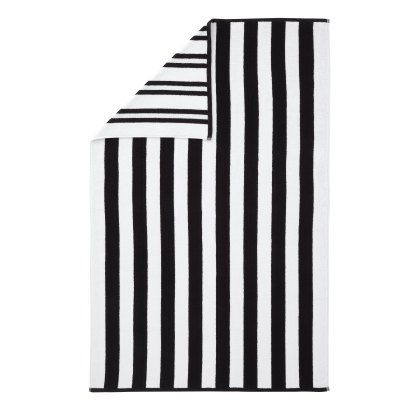 Bianca Reversible Stripe Black Towels