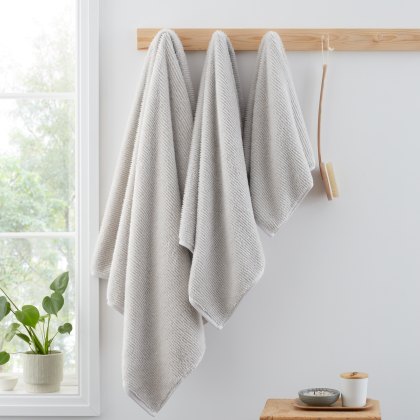 Bianca Zero Twist Silver Towels
